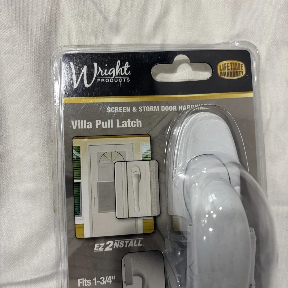 Wright Products Villa White Storm Door Pull Handle Latch VIL333WH Exterior - New